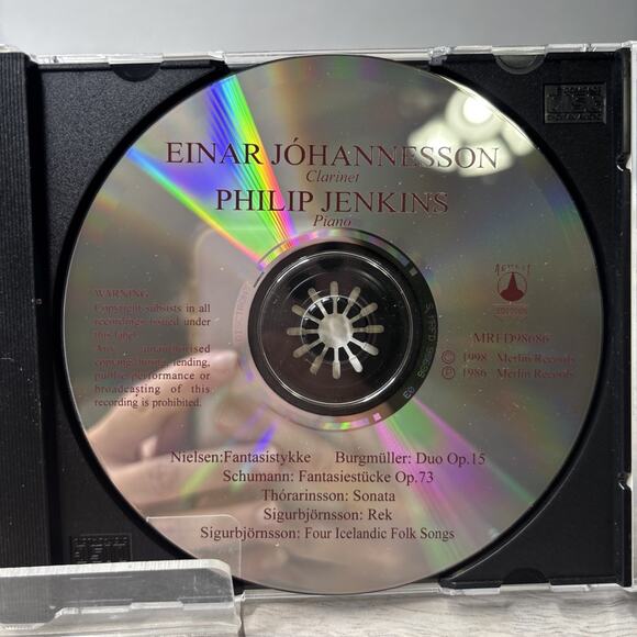 Einar Jóhannesson Philip Jenkins – Clarinet & Piano Works CD Nielsen Schumann Bu - Picture 4 of 5